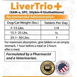 Livertrio Small Medium Dogs and Cats Dosing Label